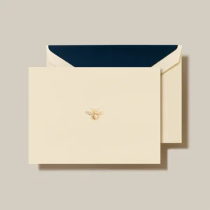 engraved bee note card